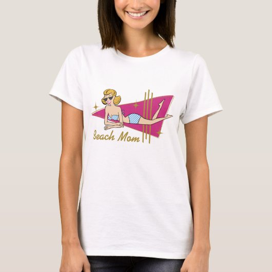 Retro Beach mama T-shirt (Voorkant)