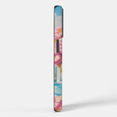 Retro Beach Meisje met Bloemen Zonnebril Case-Mate iPhone Case (Achterkant / Rechts)