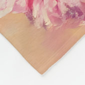 Retro Beach Meisje met Bloemen Zonnebril Fleece Deken (Hoek)