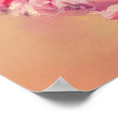 Retro Beach Meisje met Bloemen Zonnebril Poster (Hoek)