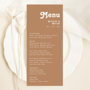 Retro Beach Menu Bruin weddenschap