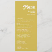 Retro Beach | Menu Gold Weddenrennen (Voorkant)