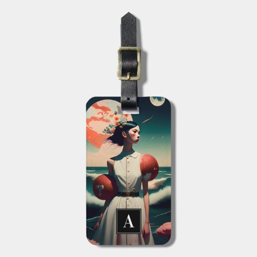 Retro Beach Mode Bagagelabels (Voorkant verticaal)