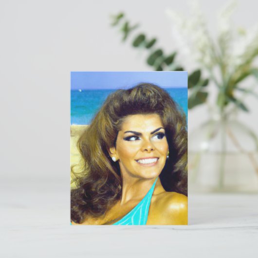 Retro Beach model fantasie Briefkaart (Staand voorkant)