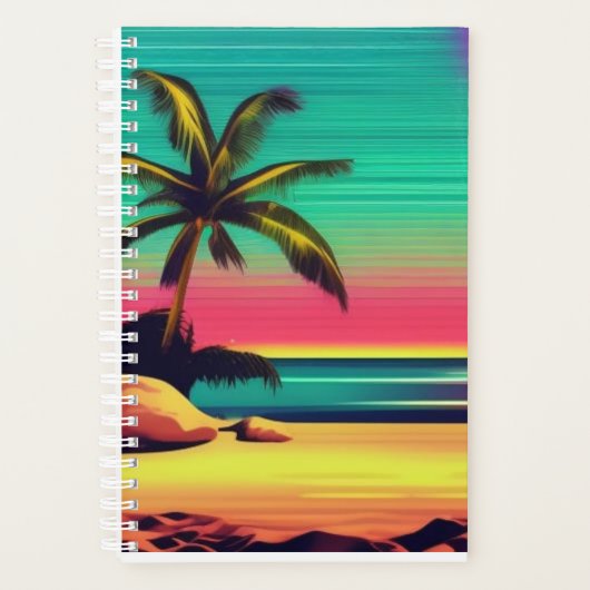 Retro Beach Neon Planner (Voorkant)