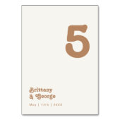 Retro Beach | Nummer van de voorlopige tabel Kaart (Achterkant)