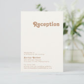 Retro Beach | Ontvangkaart voor ivoorbruiloft Informatiekaartje (Staand voorkant)