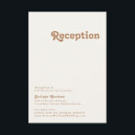 Retro Beach | Ontvangkaart voor ivoorbruiloft Informatiekaartje<br><div class="desc">Dit retro strand | Iivoorbruiloft is perfect voor je eenvoudige , kleurrijke tropische boho-zomerbruiloft. Het unieke bohemische middeleeuwse lettertype geeft dit ontwerp een klassiek, minimalistisch hippiebeeld. Stel dat je op zoek bent naar een design dat heldere, rustige oceaankleuren bevat voor je creatieve 70's strandbruiloft. In dat hoesje zijn dit product,...</div>