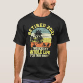 Retro Beach Palm Bier Wine Prestige Wereldwijd T-shirt (Voorkant)
