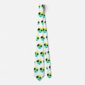 Retro Beach Palm Trees Stropdas (Voorkant)