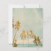 Retro Beach Palms Probediner Kaart (Achterkant)