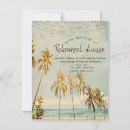 Retro Beach Palms Probediner Kaart