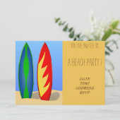 Retro Beach party kleurrijke surfplanken Kaart (Staand voorkant)