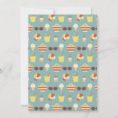 Retro Beach Party Summer Sand castle Birthday Kaart (Achterkant)