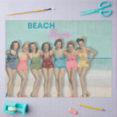 Retro Beach Pin-Up Girls Decoupage - Beach Bum  Tissuepapier (Craft)