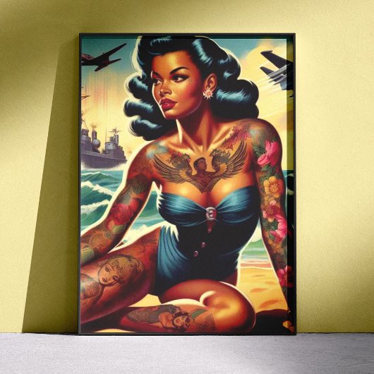Retro Beach Pin-up Perfect Poster