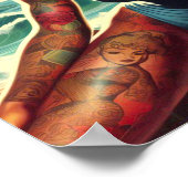 Retro Beach Pin-up Poster (Hoek)