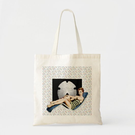 Retro Beach Pinup uit de jaren '50 Tote Bag (Voorkant)