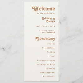 Retro Beach | Programma Ivory Wedding Programmakaart