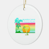 Retro Beach Punta Cana Margarita Keramisch Ornament (Links)
