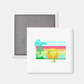 Retro Beach Punta Cana Margarita Magneet (Voorkant / Achterkant)