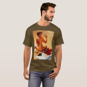 Retro Beach Summer Pinup Girl T-shirt (Voorkant volledig)