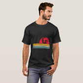 Retro Beach Sunset Wave Surfing T-shirt voor Surfb (Voorkant volledig)
