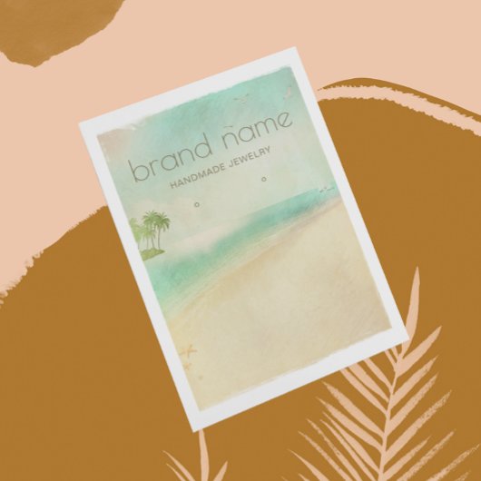 Retro Beach-thema oorbel houder Visitekaartje