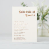 Retro Beach | Tijdschema van evenementen Informatiekaartje (Staand voorkant)