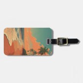 Retro Beach Travel Seascape Outdoors Bagagelabel (Voorkant horizontaal)