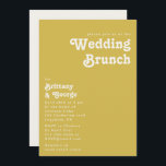 Retro Beach | Uitnodiging tot gouden weddenschappe<br><div class="desc">Dit retro strand | De gouden bruidsbruidsuitnodiging is perfect voor je eenvoudige , kleurrijke tropische boho zomerbrunch. Het unieke bohemische middeleeuwse lettertype geeft dit ontwerp een klassiek, minimalistisch hippiebeeld. Stel dat je op zoek bent naar een design dat heldere, rustige oceaankleuren bevat voor je creatieve 70's strandbruiloft. In dat hoesje...</div>