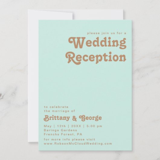 Retro Beach | Uitnodiging tot het ontvangen van Aq (Voorkant)