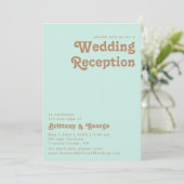 Retro Beach | Uitnodiging tot het ontvangen van Aq (Staand voorkant)