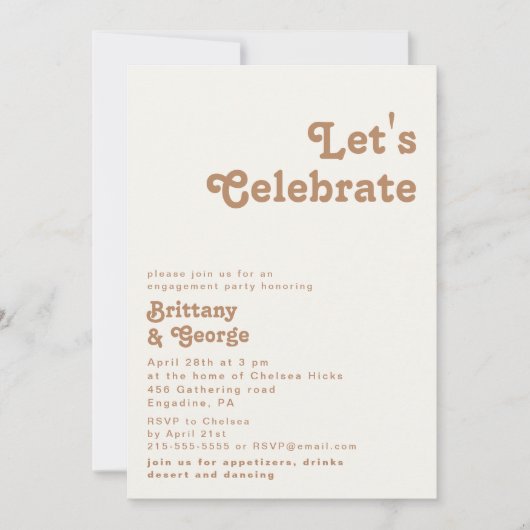 Retro Beach | Uitnodiging tot vieren in Ivoorkust (Voorkant)