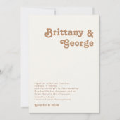 Retro Beach | Uitnodiging tot weddenschappen in Iv (Voorkant)