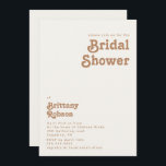 Retro Beach | Uitnodiging uit de Ivory Bridal-douc<br><div class="desc">Dit retro strand | Iivoor brudal douche is perfect voor je eenvoudige , kleurrijke tropische boho zomerse vrijgezellenfeest. Het unieke bohemische middeleeuwse lettertype geeft dit ontwerp een klassiek, minimalistisch hippiebeeld. Stel dat je op zoek bent naar een design dat heldere, rustige oceaankleuren bevat voor je creatieve 70's strandbruiloft. In dat...</div>