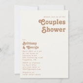 Retro Beach | Uitnodiging voor ivoren stellen (Voorkant)