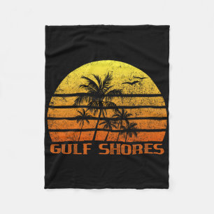 Retro Beach Vakantie Golfkust Alabama S Fleece Deken