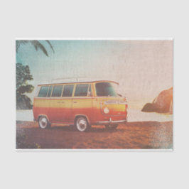 Retro  Beach Van Surfer Decoupage Papier