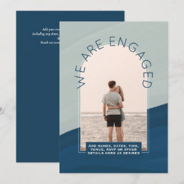 RETRO Beach Vibe Bruiloft Stationery FOTO Kaart