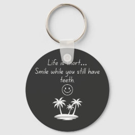 Retro Beach Vibe Smiley Face T-shirt - Grappige Hu Sleutelhanger