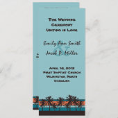 Retro Beach Weddenprogramma Programmakaart (Voorkant / Achterkant)