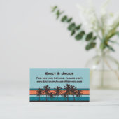 Retro Beach Wedding Website Invoegen Kaarten (Staand voorkant)