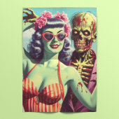 Retro Beach Zombie Pin-Up Tissuepapier
