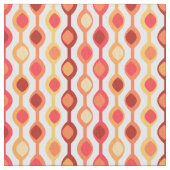 Retro Bead Pattern Yellow Sinaasappel Stof (Close Up)