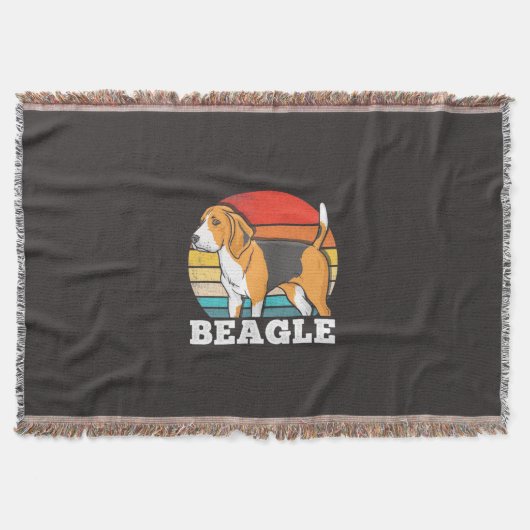 Retro Beagle Dog Deken (Voorkant)