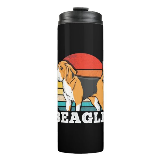 Retro Beagle Dog Thermosbeker (Voorkant)