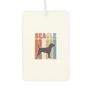 Retro Beagle-hond Retro Streep Vectorontwerp_1 Luchtverfrisser