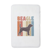 Retro Beagle-hond Retro Stripe Vector Design_1 Badmat (Voorkant Verticaal)