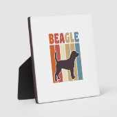 Retro Beagle-hond Retro Stripe Vector Design_1 Fotoplaat (Voorkant)